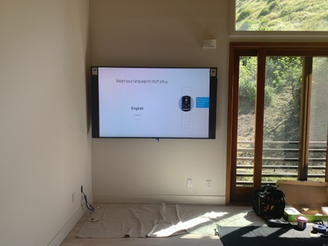 In-progress large TV mount