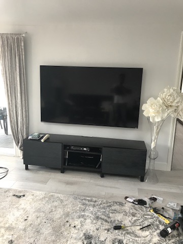 After — TV floating mount